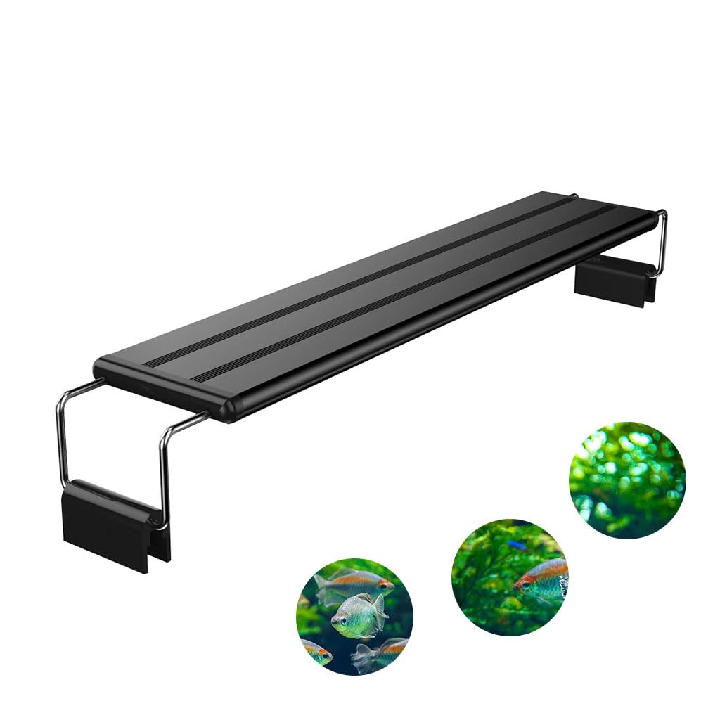 Qpets Multi-Color 16W Aquarium Light with Adjustable White Blue Red Green LEDs & Extendable Brackets, Suitable for 60-70CM Tank, Ideal for Freshwater Plants & Ornamental Fishes Qpets Multi-Color 16W Aquarium Light with Adjustable White Blue Red Green LEDs & Extendable Brackets, Suitable for 60-70CM Tank, Ideal for Freshwater Plants & Ornamental Fishes